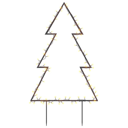 Kerstverlichting Kerstboom Met Grondpinnen 80 Led's 60 Cm Wit