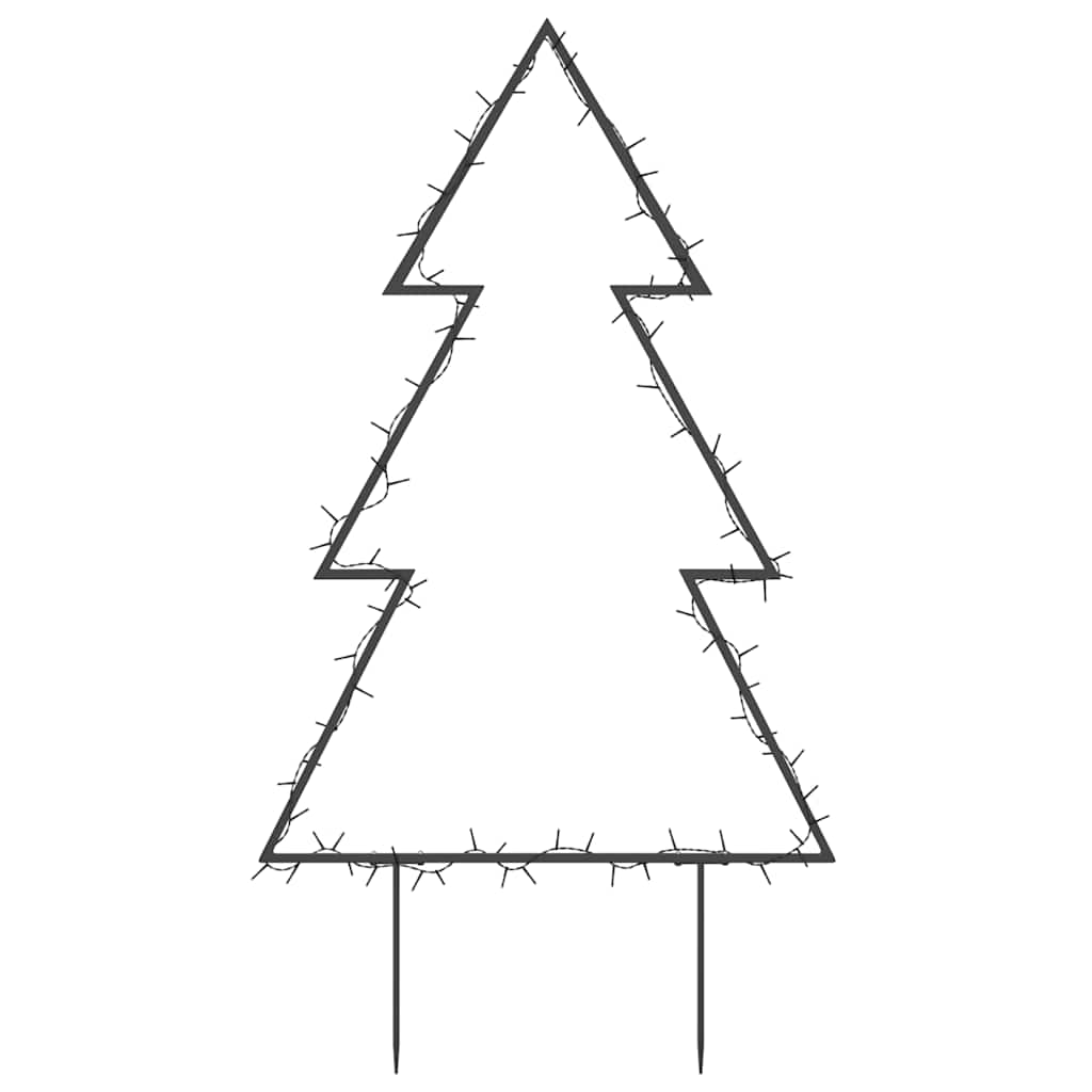 Kerstverlichting Kerstboom Met Grondpinnen 80 Led's 60 Cm Wit