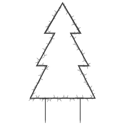 Kerstverlichting Kerstboom Met Grondpinnen 80 Led's 60 Cm Wit