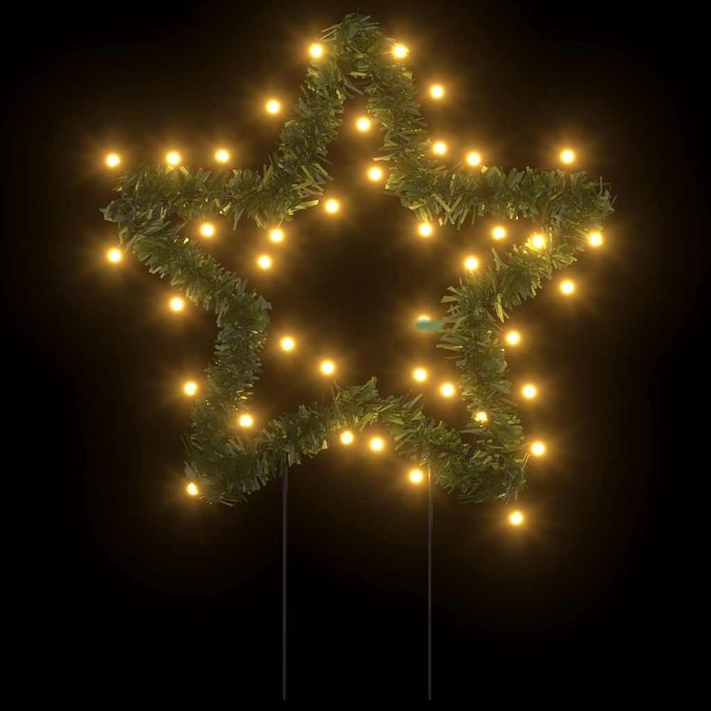 Kerstverlichting Ster Met Grondpinnen 50 Led's 29 Cm