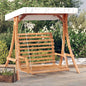 Schommelbank Met Luifel Vurenhout Met Teak Afwerking