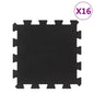 Rubbertegels 16 St 16 Mm 30X30 Cm Zwart