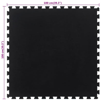 Rubbertegel 12 Mm 100X100 Cm Zwart