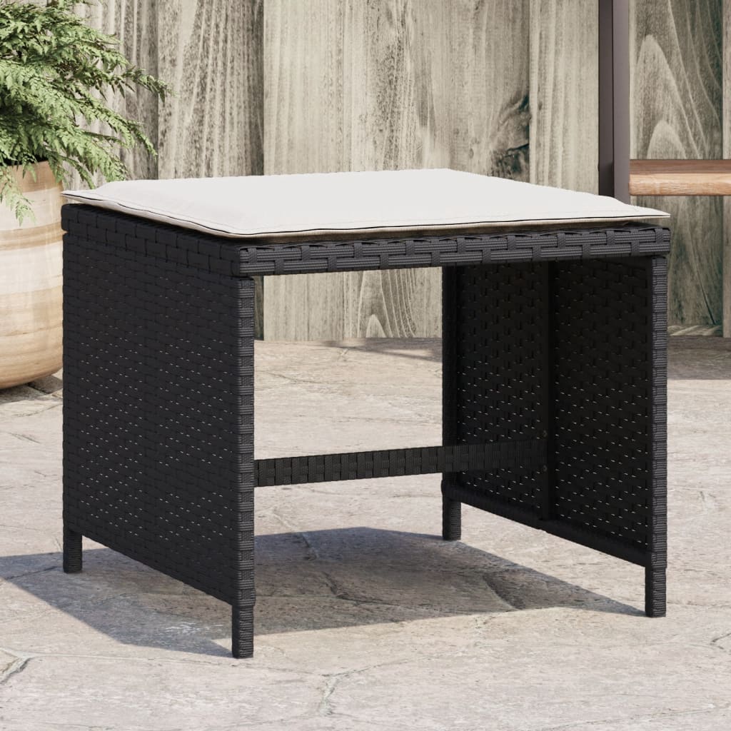 Tuinkrukken Met Kussens 41X41X36 Cm Poly Rattan