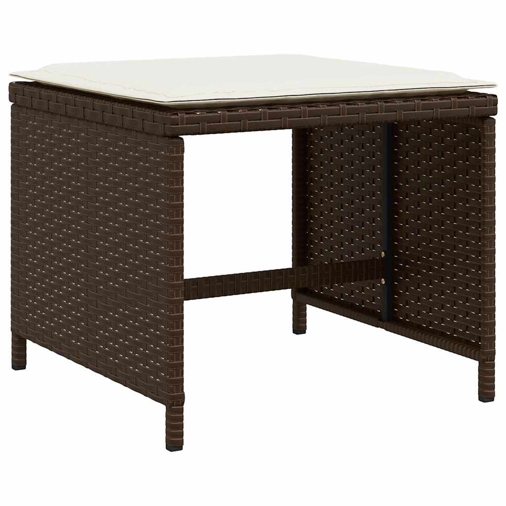 Tuinkrukken Met Kussens 41X41X36 Cm Poly Rattan