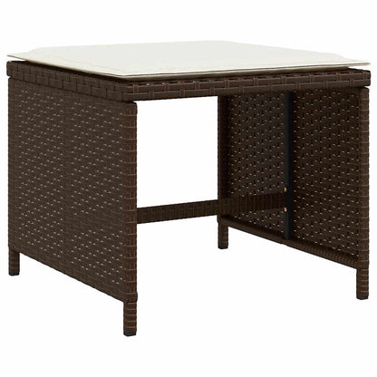 Tuinkrukken Met Kussens 41X41X36 Cm Poly Rattan