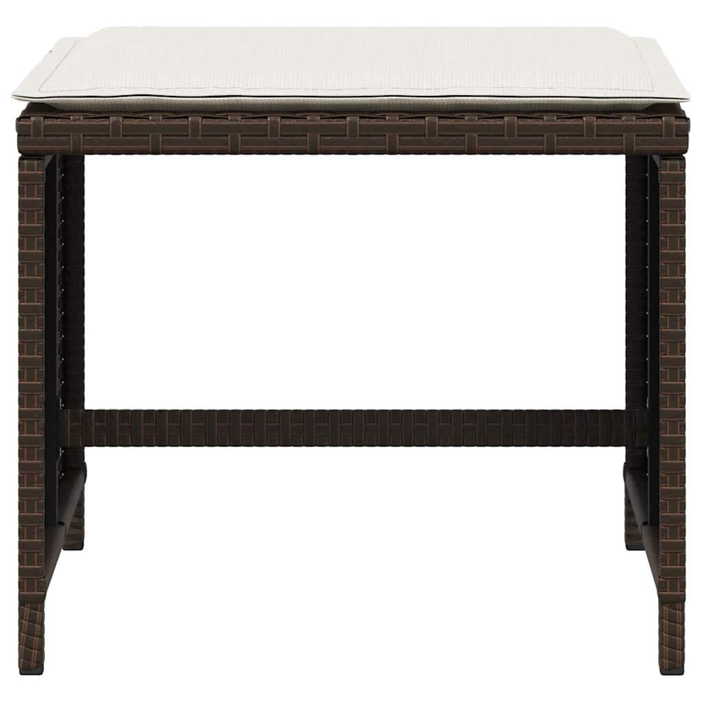 Tuinkrukken Met Kussens 41X41X36 Cm Poly Rattan