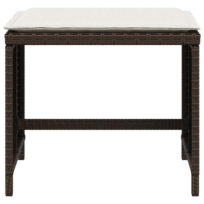Tuinkrukken Met Kussens 41X41X36 Cm Poly Rattan