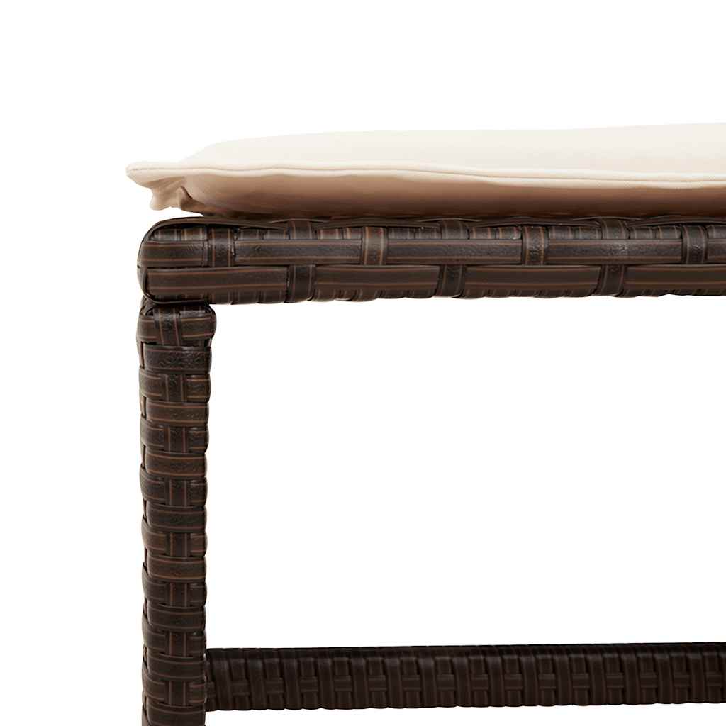 Tuinkrukken Met Kussens 41X41X36 Cm Poly Rattan