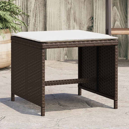 Tuinkrukken Met Kussens 41X41X36 Cm Poly Rattan