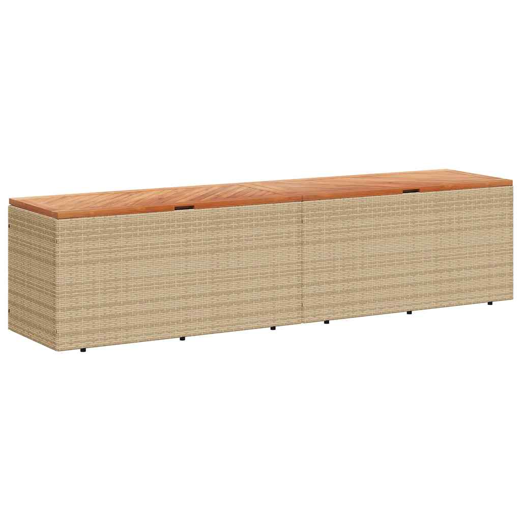 Tuinbox Poly Rattan En Acaciahout
