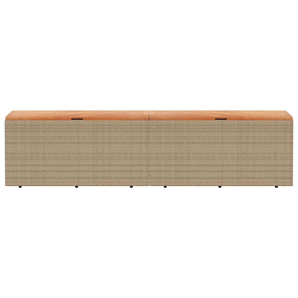 Tuinbox Poly Rattan En Acaciahout