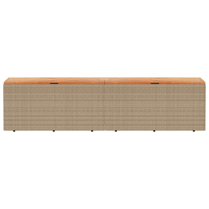 Tuinbox Poly Rattan En Acaciahout