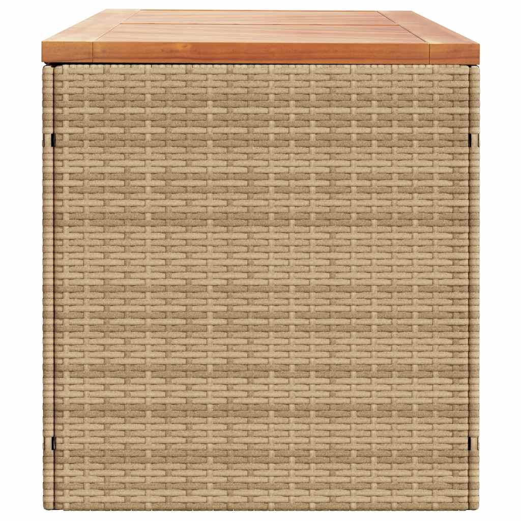 Tuinbox Poly Rattan En Acaciahout
