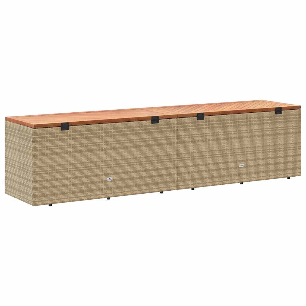 Tuinbox Poly Rattan En Acaciahout