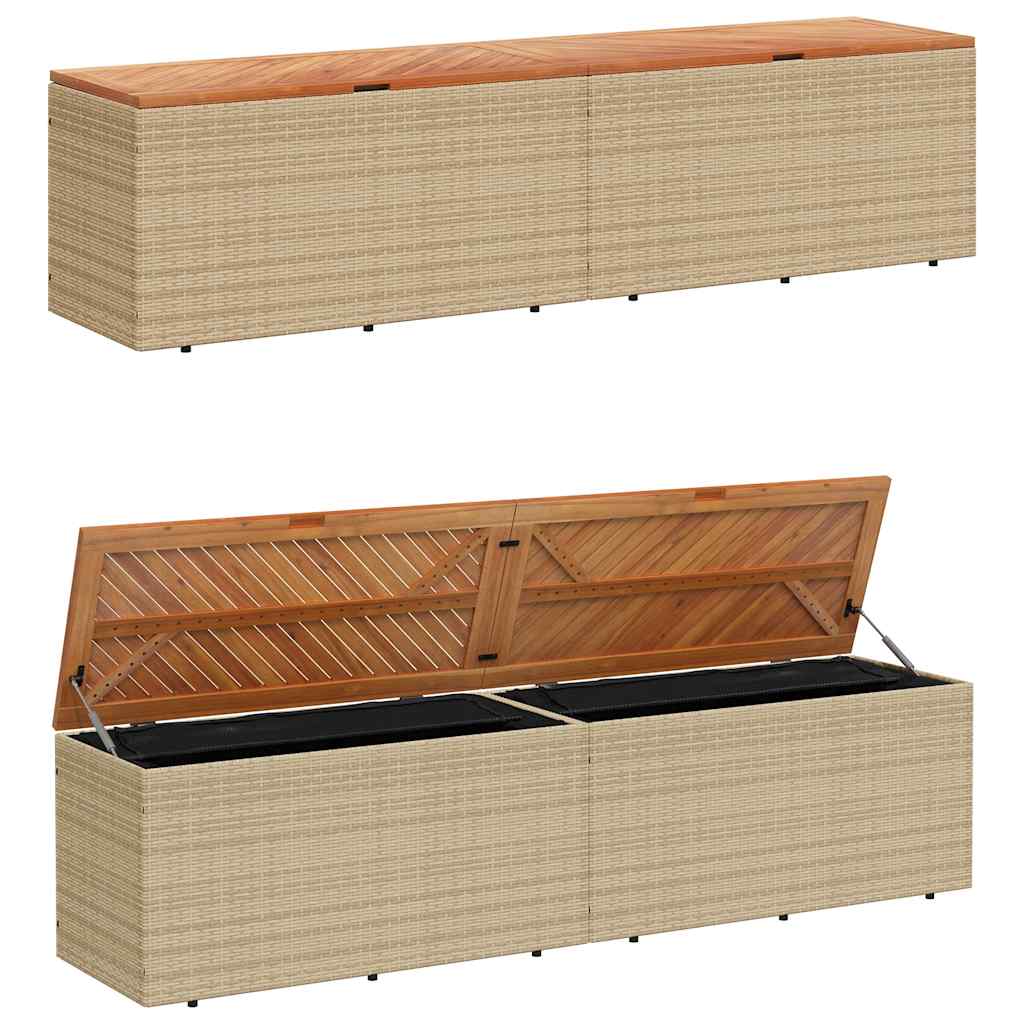 Tuinbox Poly Rattan En Acaciahout