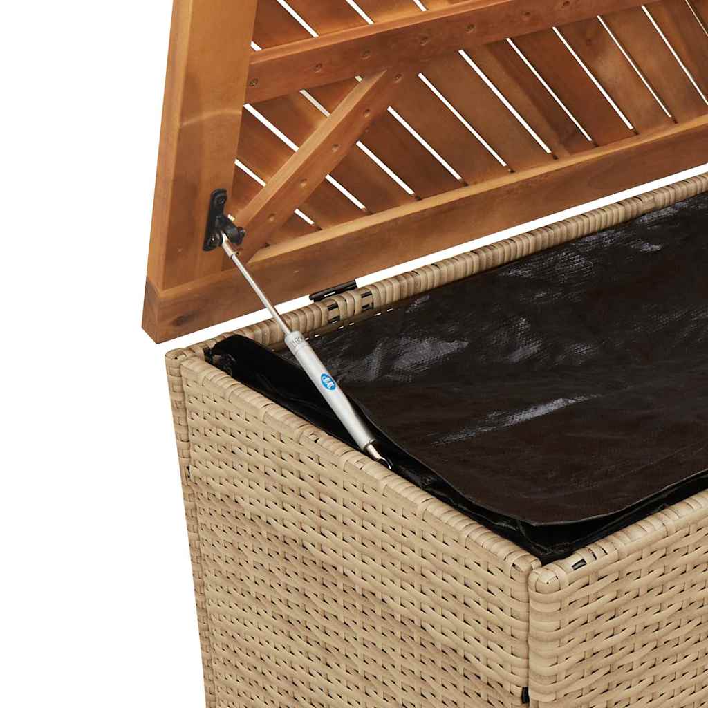 Tuinbox Poly Rattan En Acaciahout