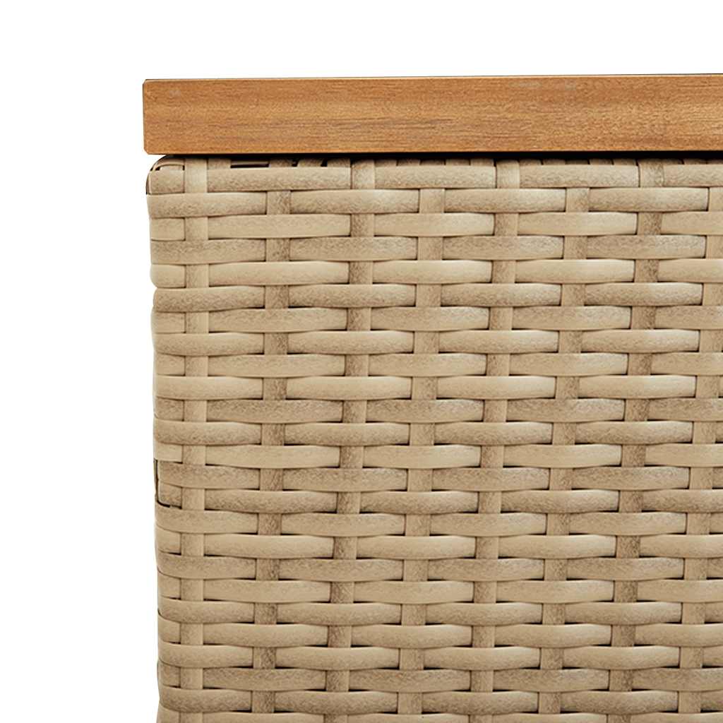 Tuinbox Poly Rattan En Acaciahout