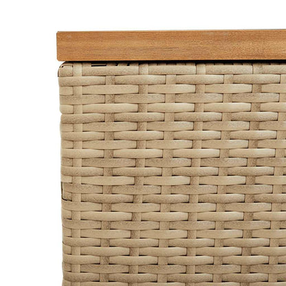 Tuinbox Poly Rattan En Acaciahout