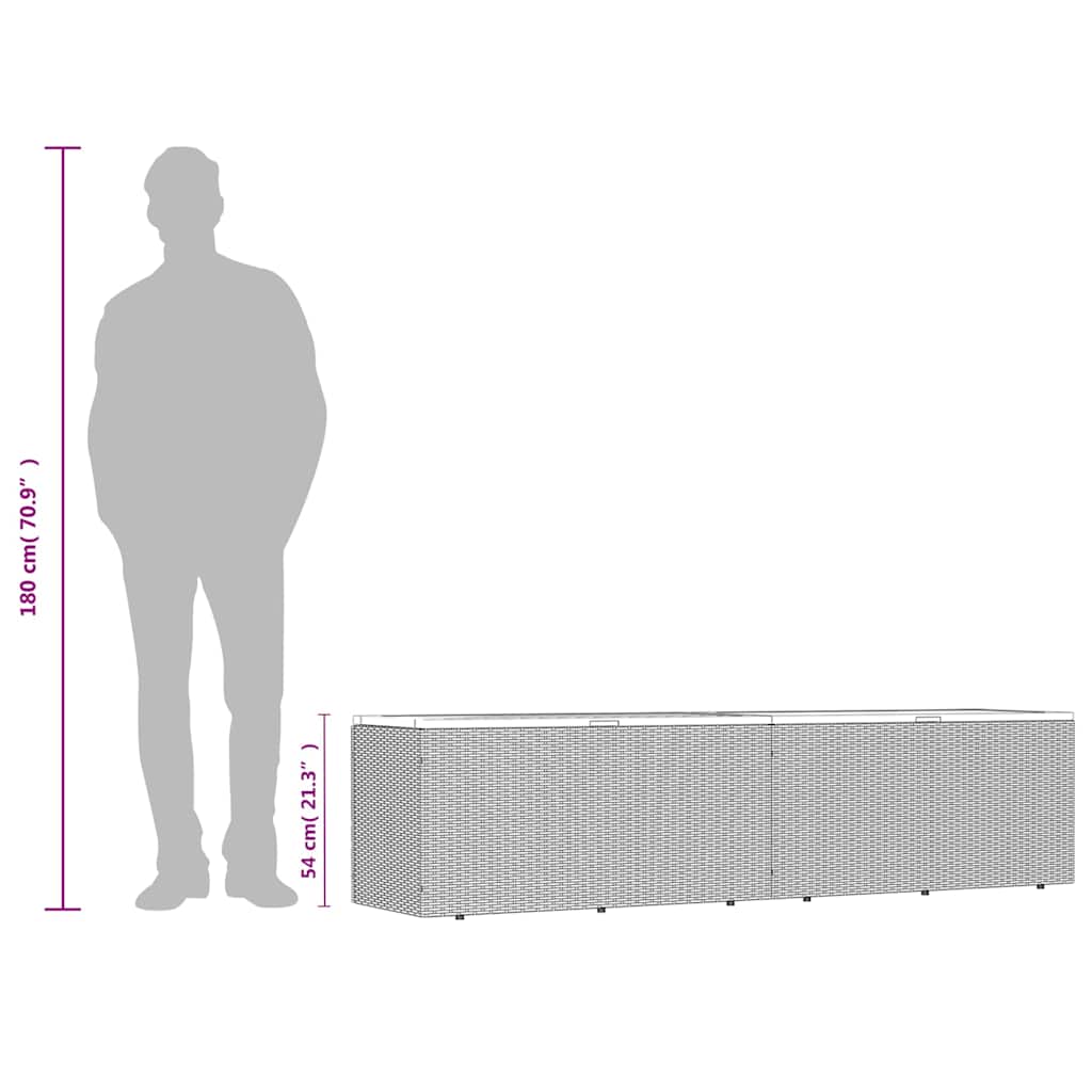 Tuinbox Poly Rattan En Acaciahout