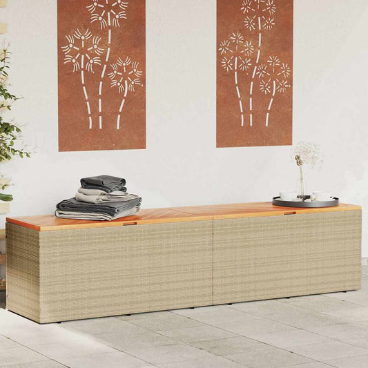Tuinbox Poly Rattan En Acaciahout