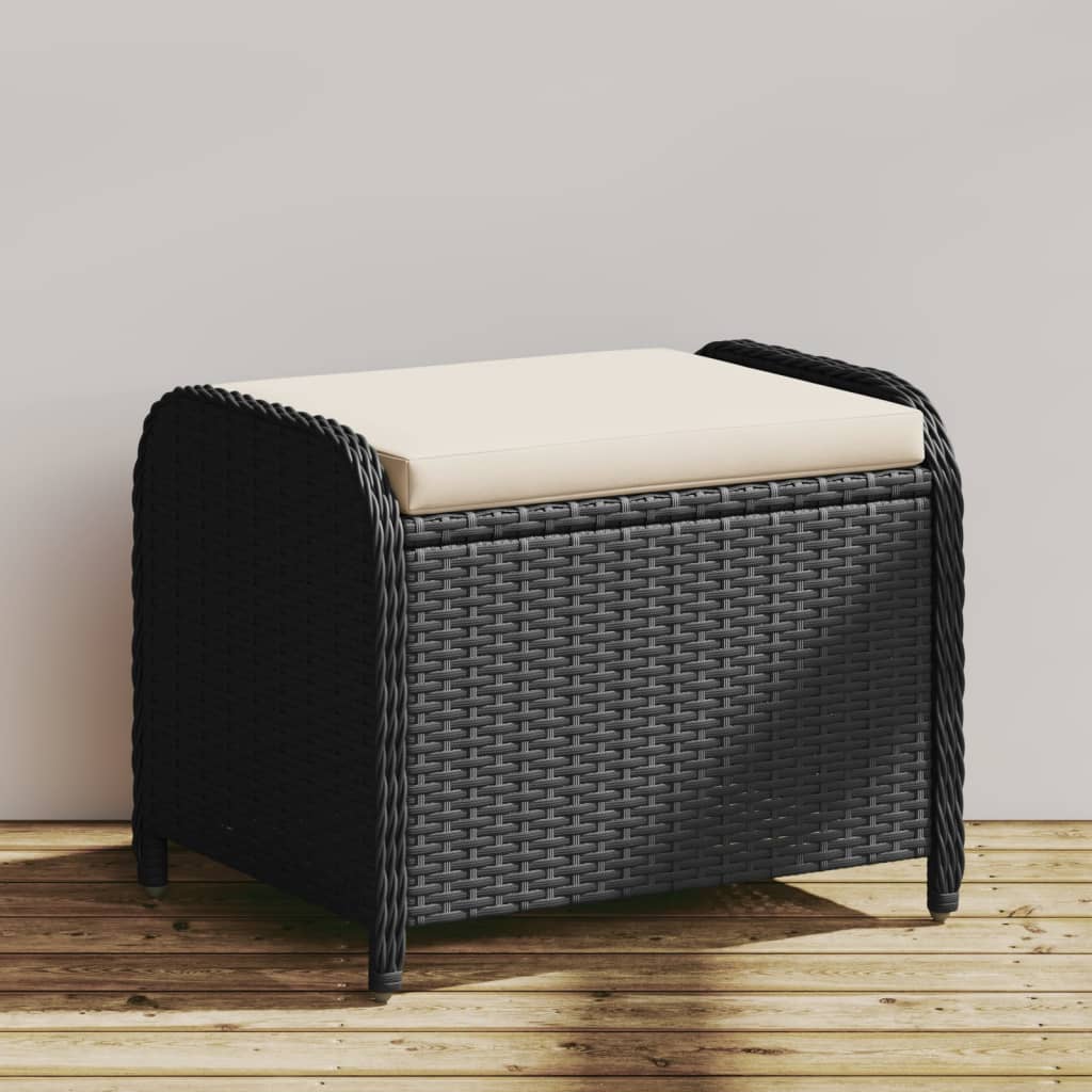 Tuinkruk Met Kussen 58X46X46 Cm Poly Rattan