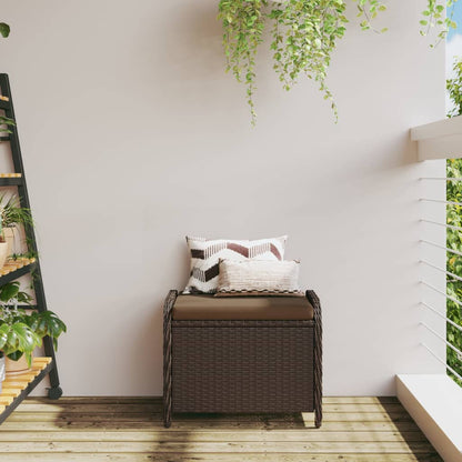 Tuinkruk Met Kussen 58X46X46 Cm Poly Rattan
