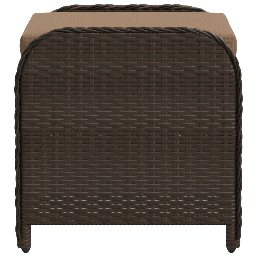 Tuinkruk Met Kussen 58X46X46 Cm Poly Rattan