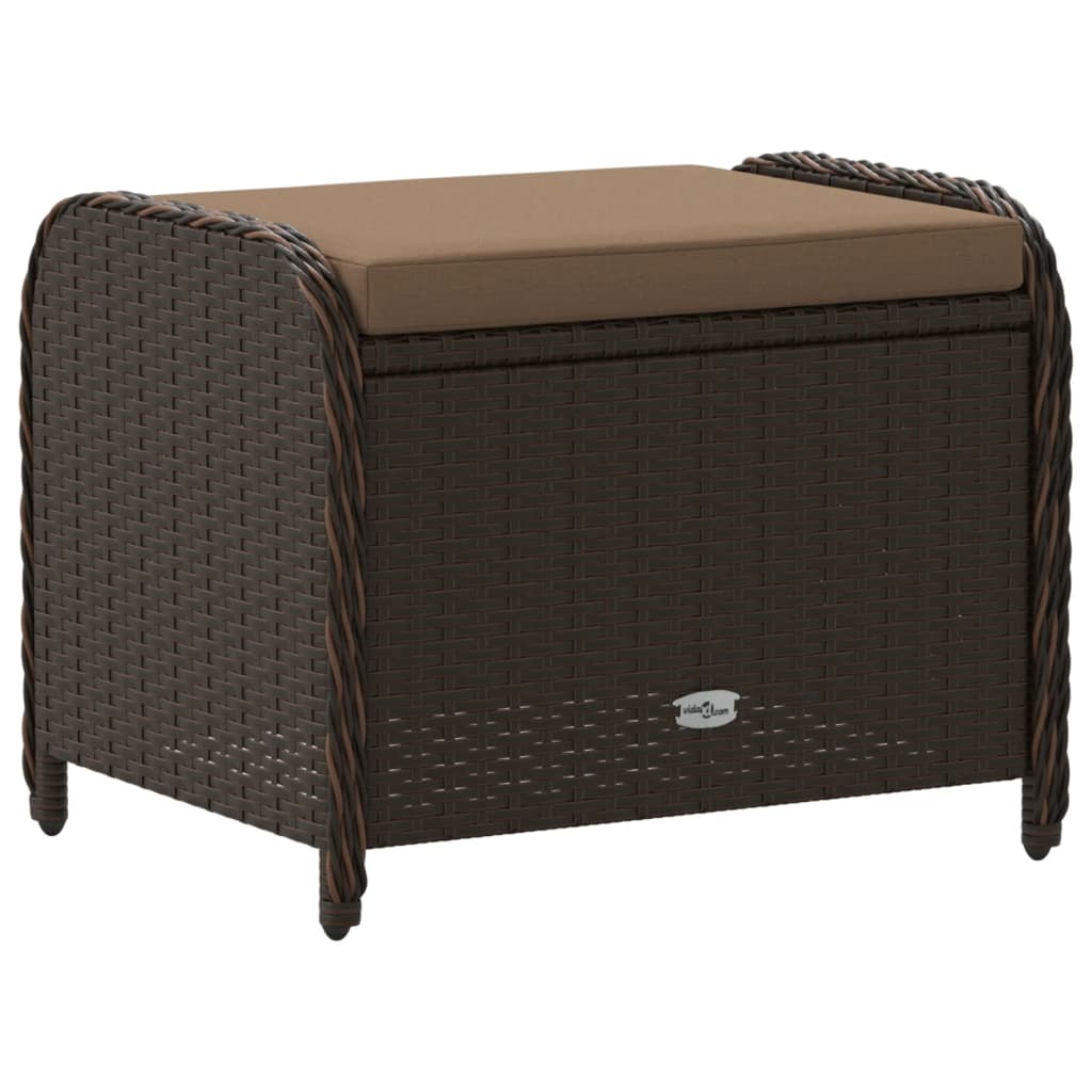 Tuinkruk Met Kussen 58X46X46 Cm Poly Rattan