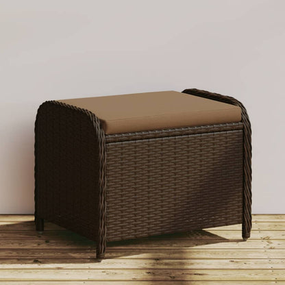 Tuinkruk Met Kussen 58X46X46 Cm Poly Rattan