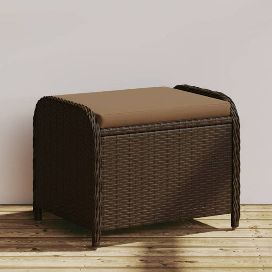 Tuinkruk Met Kussen 58X46X46 Cm Poly Rattan