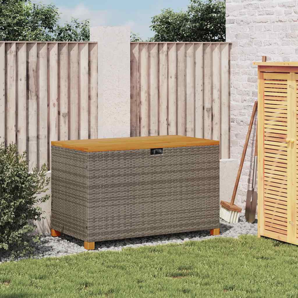 Tuinbox Poly Rattan En Acaciahout
