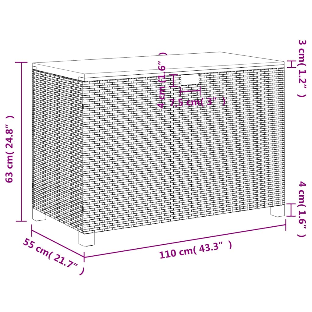 Tuinbox Poly Rattan En Acaciahout