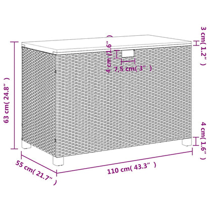 Tuinbox Poly Rattan En Acaciahout