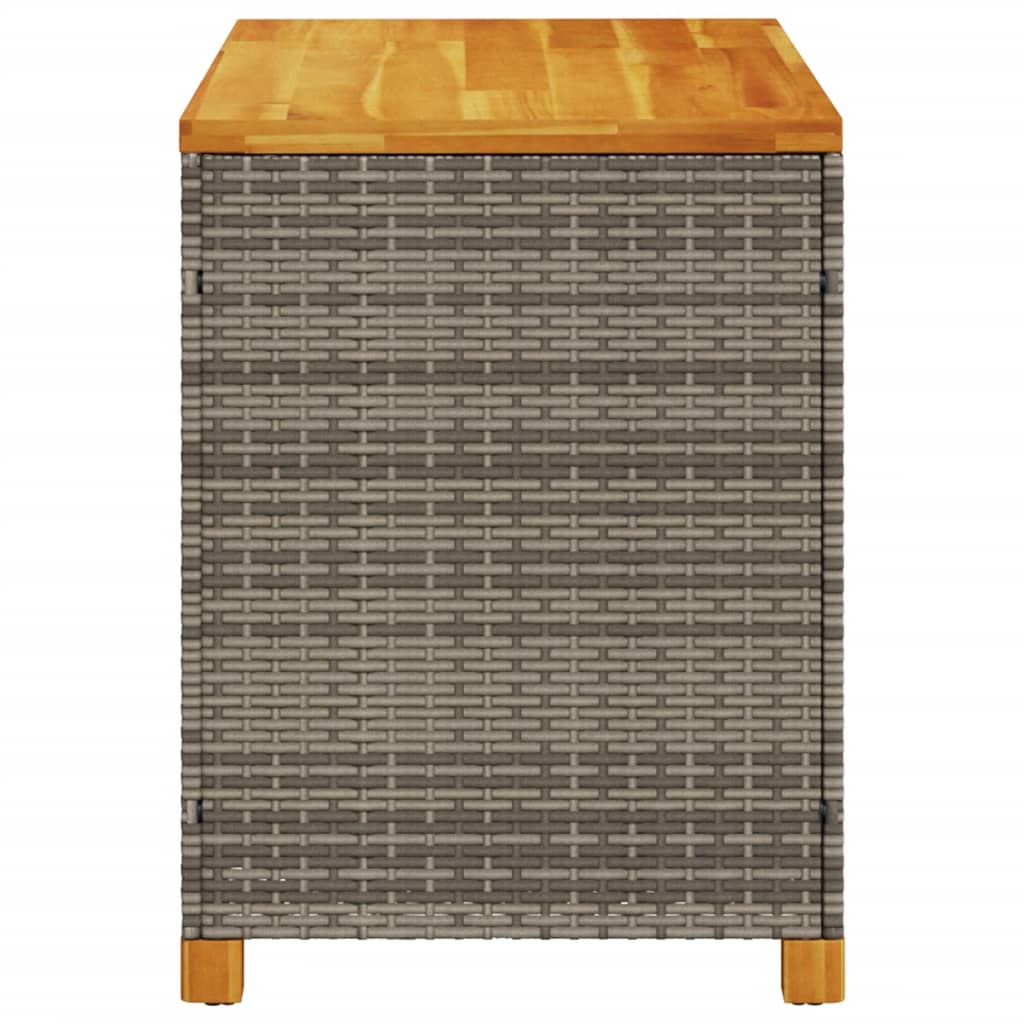 Tuinbox Poly Rattan En Acaciahout