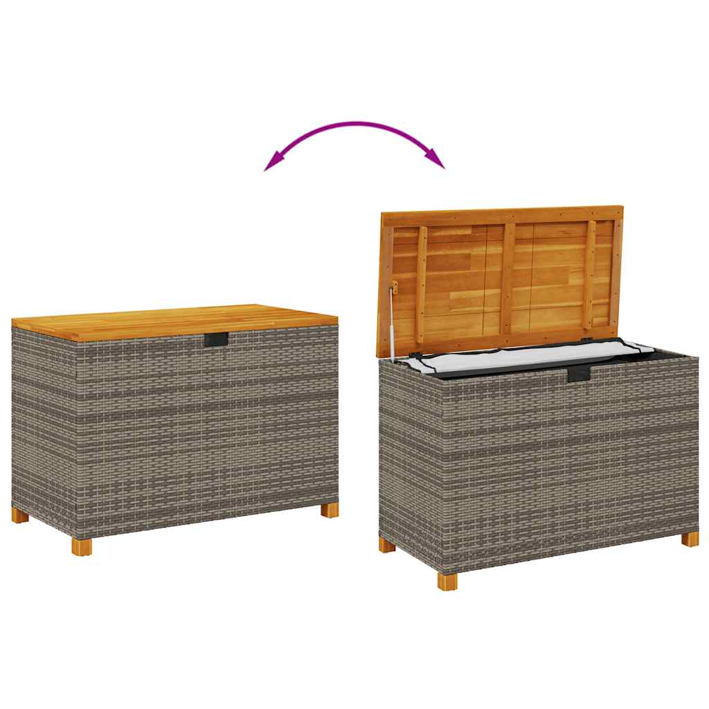 Tuinbox Poly Rattan En Acaciahout
