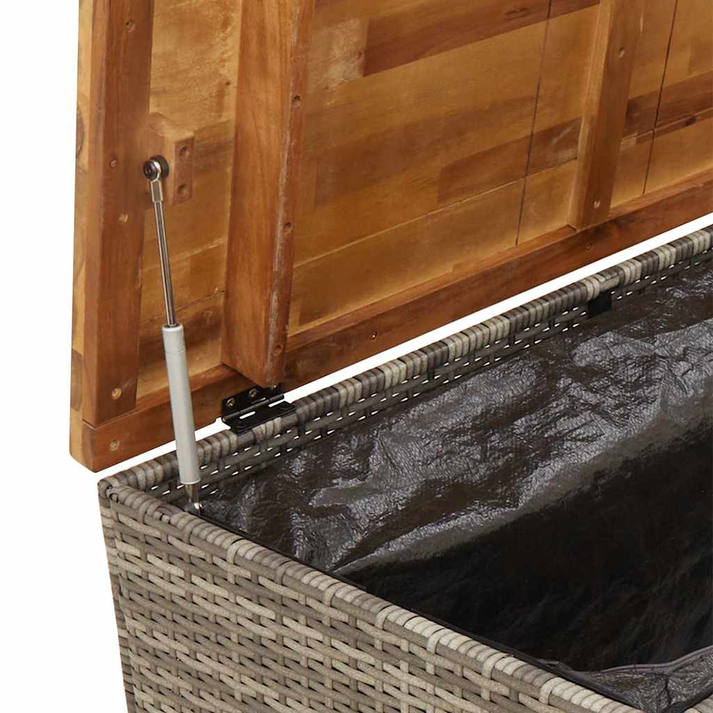 Tuinbox Poly Rattan En Acaciahout