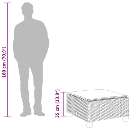 Tuinkruk Met Kussen 63,5X56X32 Cm Poly Rattan