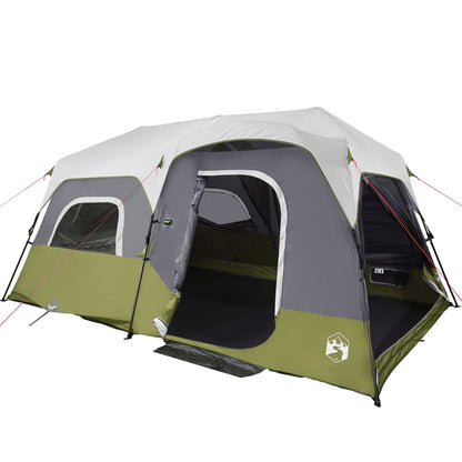 Tent 9-Persoons Waterdicht Met Led Lichtblauw