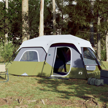 Tent 9-Persoons Waterdicht Met Led Lichtblauw