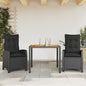 7-Delige Tuinset Met Kussens Poly Rattan Zwart