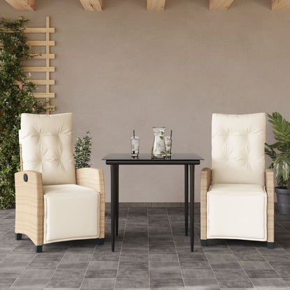 7-Delige Tuinset Met Kussens Poly Rattan Beige