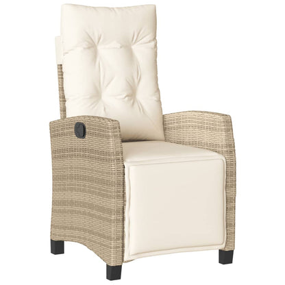 7-Delige Tuinset Met Kussens Poly Rattan Beige