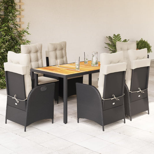 7-Delige Tuinset Met Kussens Poly Rattan