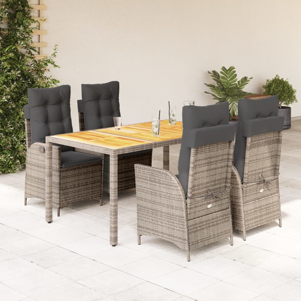 7-Delige Tuinset Met Kussens Poly Rattan