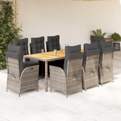 7-Delige Tuinset Met Kussens Poly Rattan