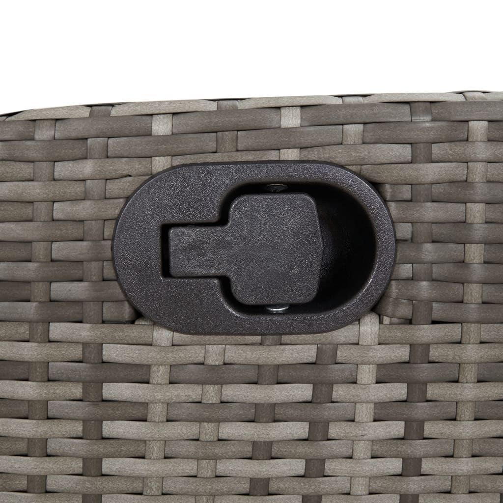5-Delige Tuinset Met Kussens Poly Rattan Grijs