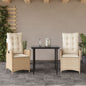 5-Delige Tuinset Met Kussens Poly Rattan Beige