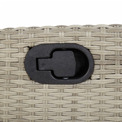 5-Delige Tuinset Met Kussens Poly Rattan Lichtgrijs