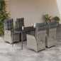 5-Delige Tuinset Met Kussens Poly Rattan Lichtgrijs
